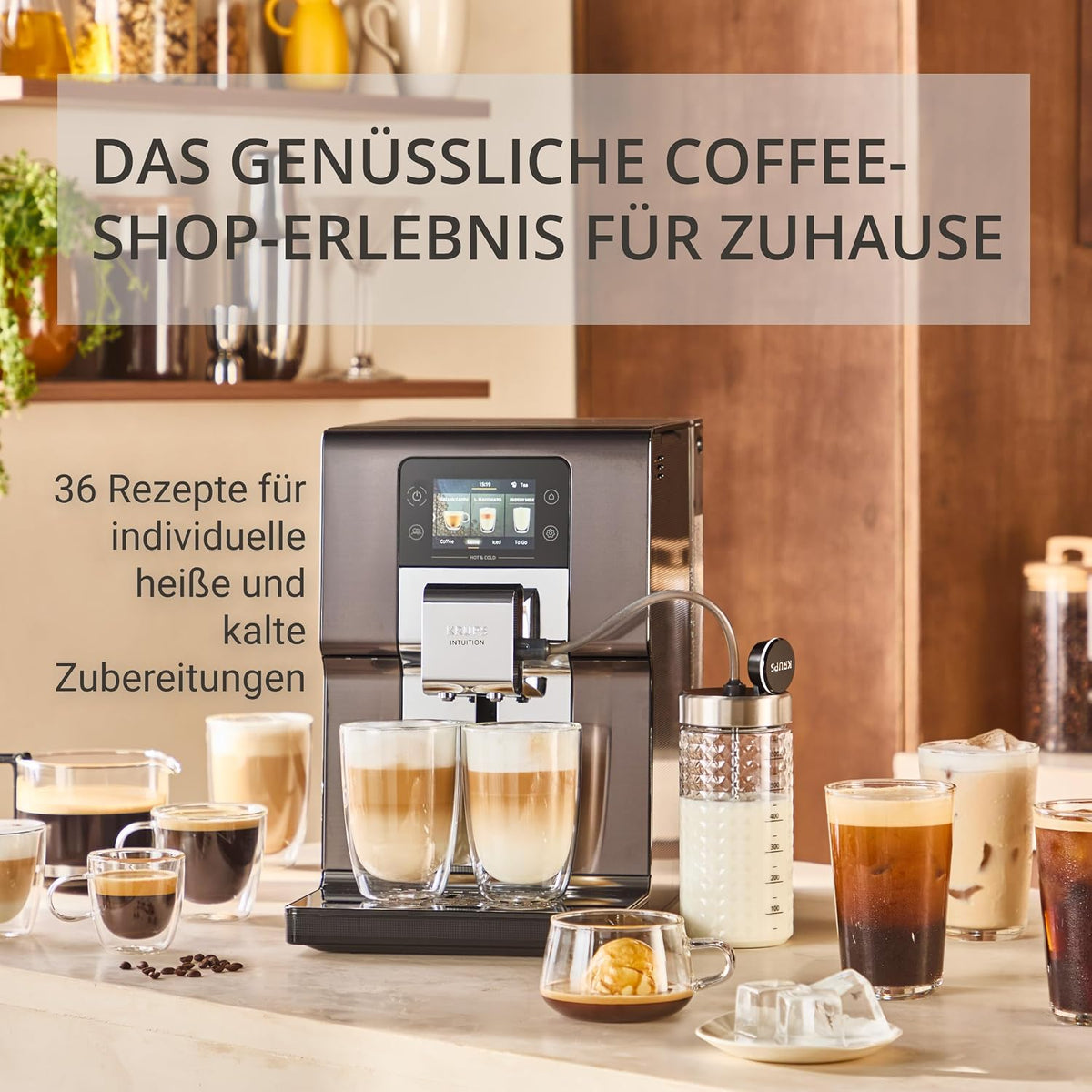 KRUPS Intuition Experience Hot&Cold Kaffeevollautomat, 2-Tassen-Funktion