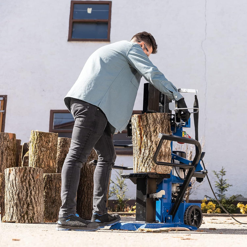 Scheppach Compact 10t Meterholz Holzspalter stehend 230V | 10 Tonnen Spaltkraft | 3500W Leistung | Holzlänge 1070mm / max. Ø 380mm | schwenkbarer Tisch | Hartholz & Weichholz - mit Fahrvorrichtung