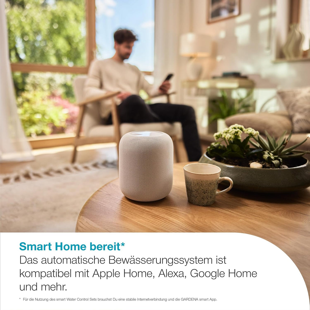 Gardena smart Sensor Control Set Bewässerungssteuerung; smart: Datengesteuerte Bewässerung*, Smart Home Integration*, Bodenfeuchtesensor im Lieferumfang enthalten, Hochwertige Ventiltechnik (19045-20)
