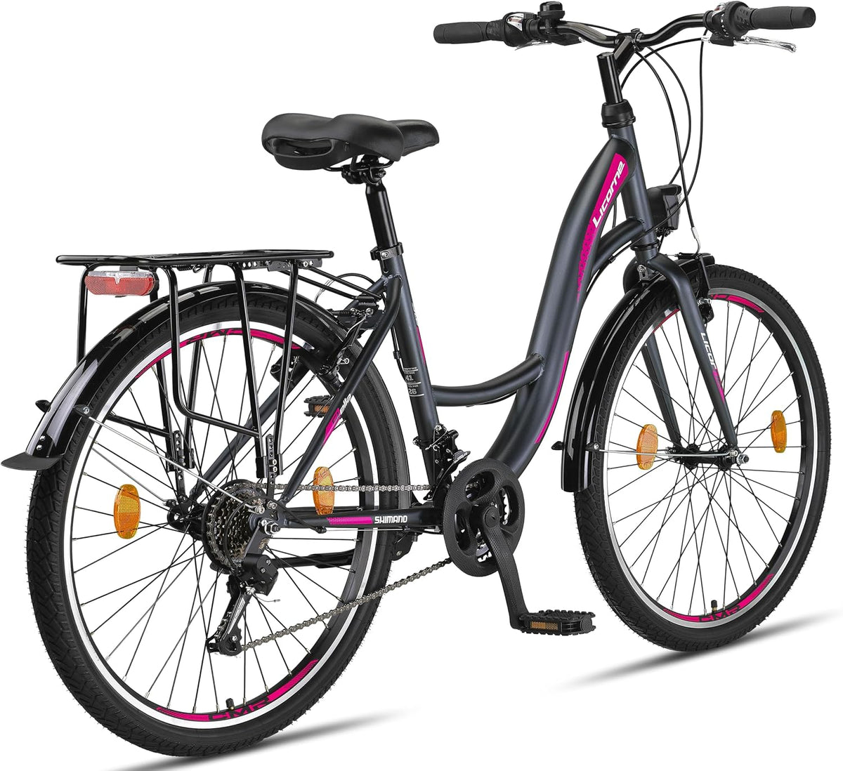 Licorne Bike Stella Premium City Bike in 20",24",26",28" Fahrrad für Mädchen, Jungen, Herren und Damen 21 Gang-Schaltung (6 Gang bei 20 Zoll) Hollandfahrrad Citybike