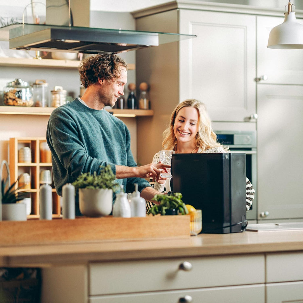 OsmoFresh Fusion Air Countertop Osmosis System, No Installation, Hot Water Dispenser, Filtering & Minerals, Triple UV-C LED, Waste Water Ratio 2:1, TÜV Certified