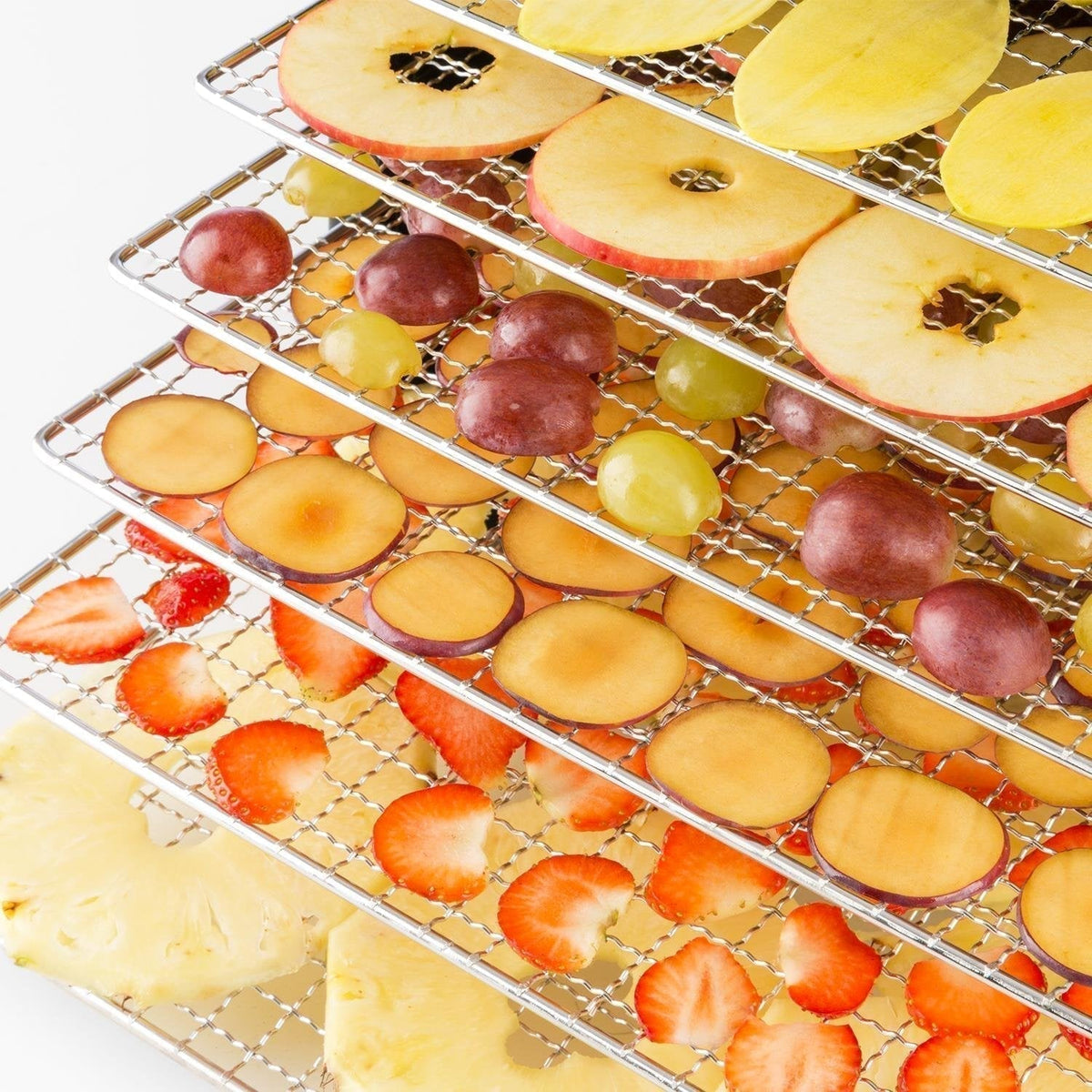 Klarstein Dörrautomat, Dörrgerät, Food Dehydrator, Dörrautomat aus Metall, Dehydrator Food Dryer, 9 Ablagen, 700 Watt, Touch-Display, Timer, Edelstahlheizelement, HotAir Circulation System, Schwarzo