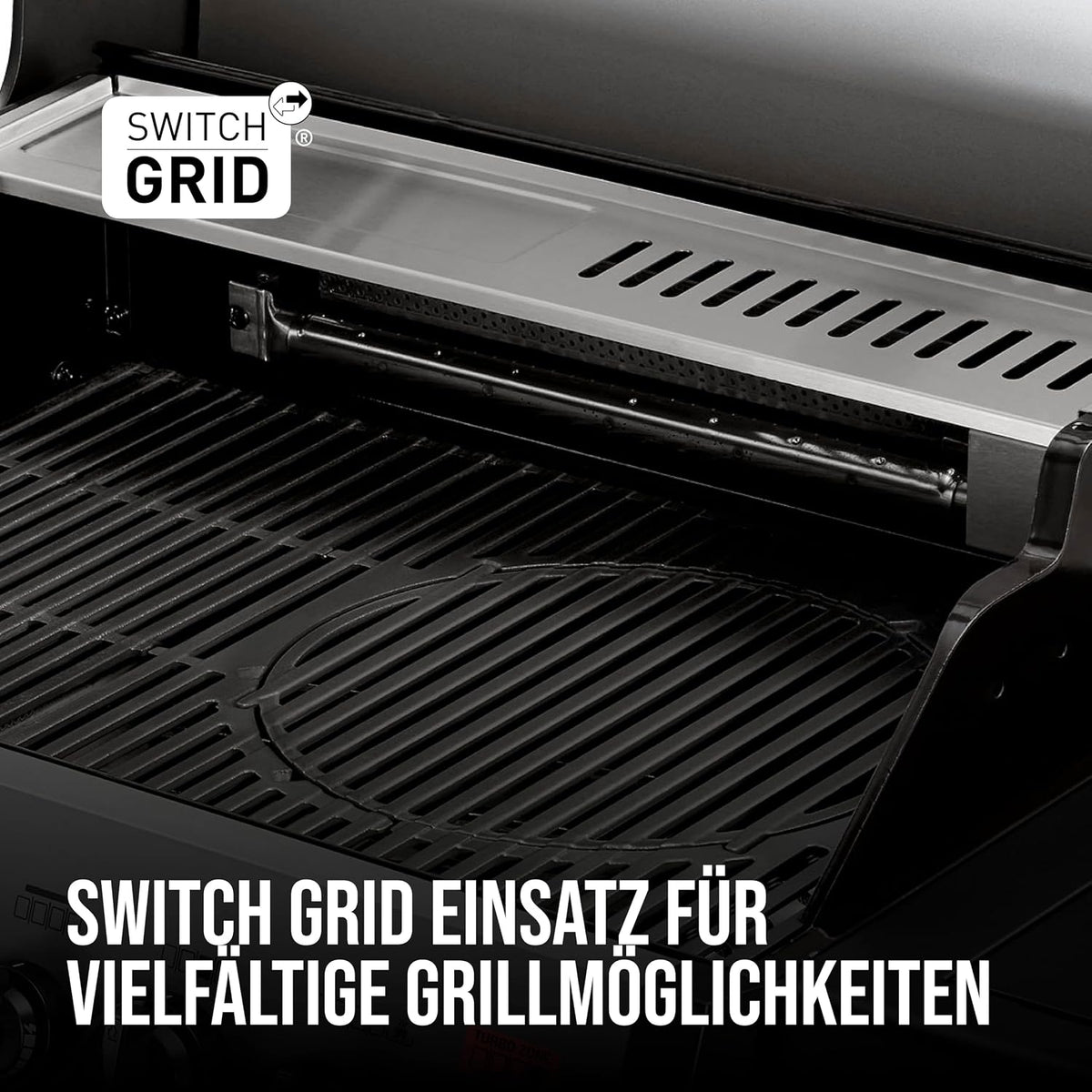 Enders® Gasgrill HYDE 4 SIKR Turbo, 4 Brenner aus Edelstahl für kraftvolles direktes und indirektes Grillen, 800 °C TURBO ZONE™, SWITCH GRID™, Infarot-Backburner und Seitenkocher, #8041