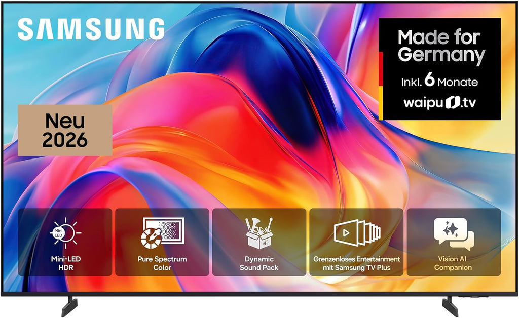 Samsung M70H Mini LED 4K 65 Zoll (163 cm) UHD, HDR, Motion Xcelerator 144Hz, AI Companion, 900 Sender, Smart TV, GU65M70HAU, 2026