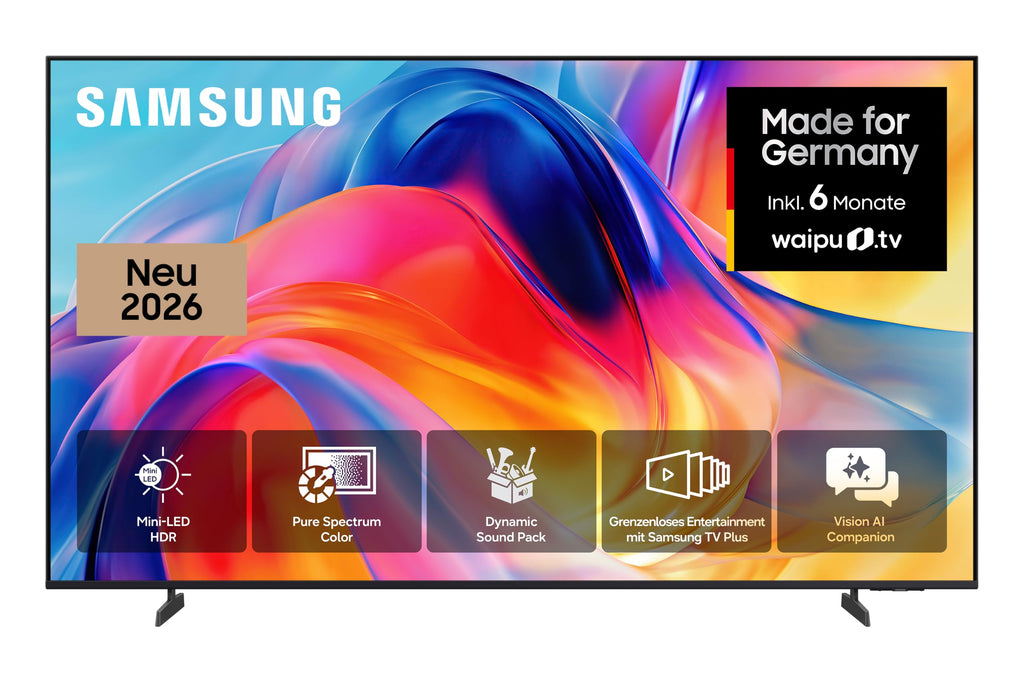 Samsung M70H Mini LED 4K 65 Zoll (163 cm) UHD, HDR, Motion Xcelerator 144Hz, AI Companion, 900 Sender, Smart TV, GU65M70HAU, 2026