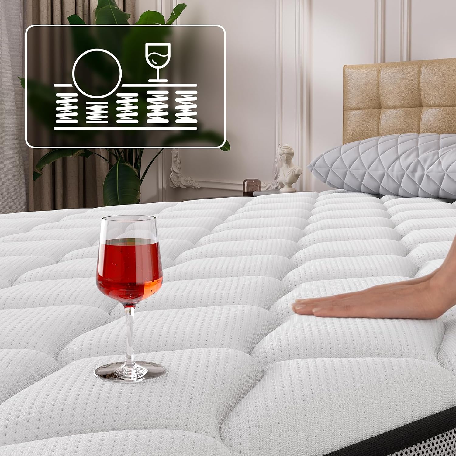 BedStory Matratze 160x200cm,Taschenfederkernmatratze Höhe 26cm,Orthopädische Matratze mit Komfortschaum H3&H4 Härtegrad,Federkernmatratze für Erwachsene Öko-Tex Zertifiziert & CertiPUR Zertifiziert