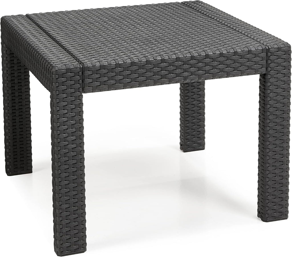 Allibert by Keter Gartenlounge Set Alabama, graphit/cool grey, 4tlg., inkl. Sitzkissen, Kunststoff, flache Rattanoptik