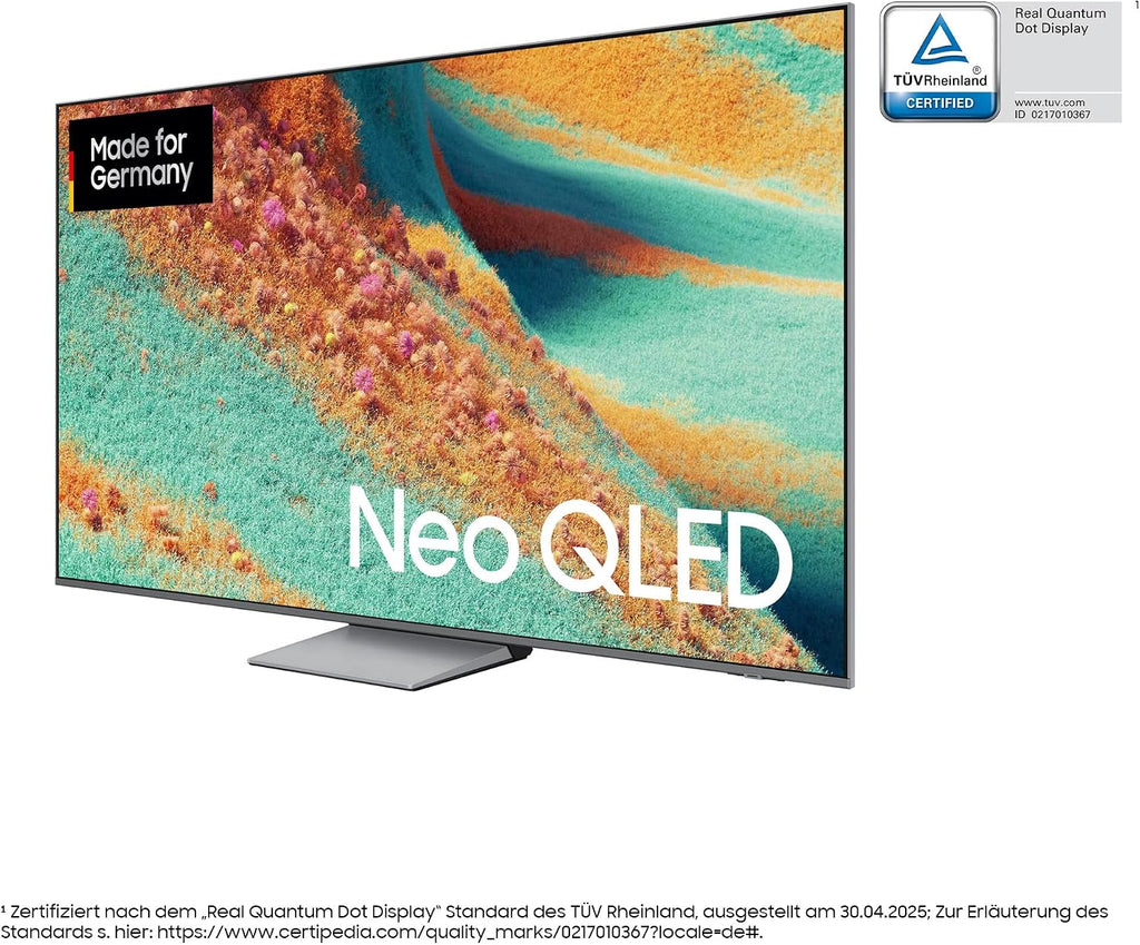 Samsung Neo QLED 4K QN85F 65 Zoll (163 cm) Mini LED Fernseher, Optimiert für Fussball, NQ4 AI Gen2 Prozessor, Quantum Matrix Plus, Dolby Atmos, Knox Security, Samsung Vision AI Smart TV