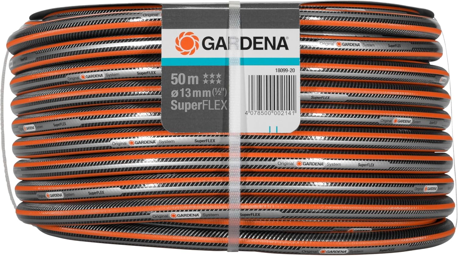 Gardena Premium Superflex Schlauch 13 mm (1/2 Zoll), 50 m: Gartenschlauch mit Power-Grip-Profil, 35 bar Berstdruck, hochflexibel, formstabil, UV-beständ, Polyvinyl Chloride (PVC), watering in garden