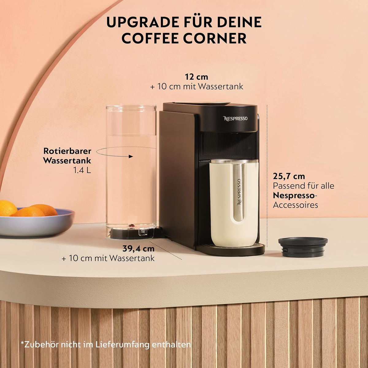 NESPRESSO KRUPS Vertuo Up Schwarz Kapselmaschine XN9408