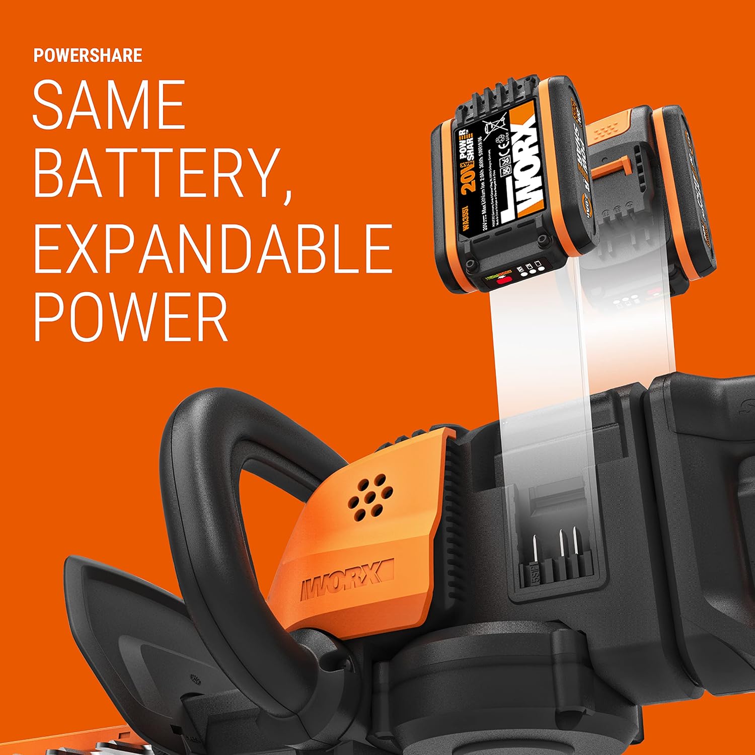 WORX WG284E.9 Akku Heckenschere 40V, ohne Akku & Ladegerät