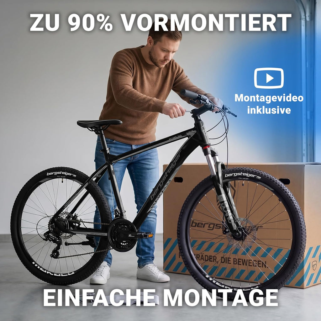 Bergsteiger Makalu 26/29 Zoll Mountainbike Alurahmen Hardtail MTB 21 Gang