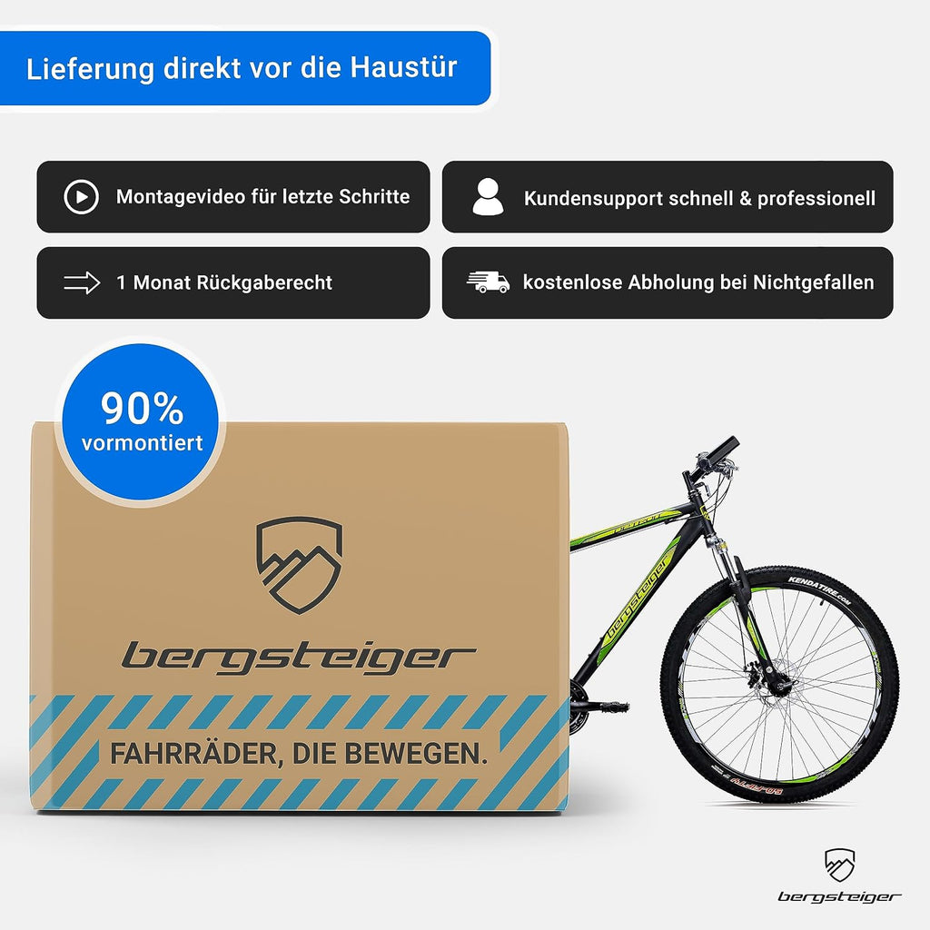 Bergsteiger Detroit 29 Zoll Mountainbike Herren Hardtail MTB 21 Gang