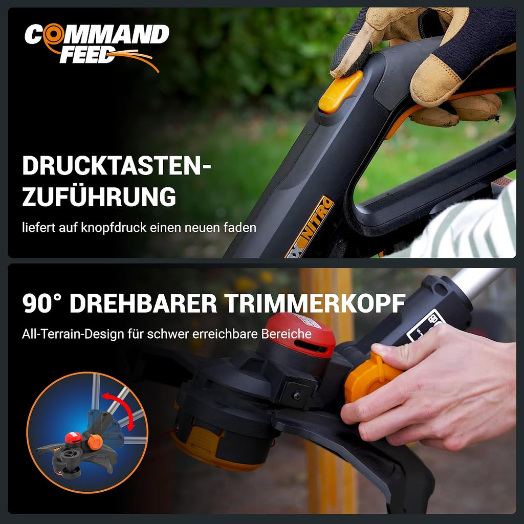 WORX WG173E.9 Akku Rasentrimmer 20V, ohne Akku & Ladegerät