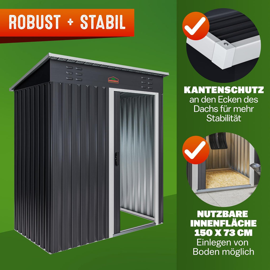 GARDEBRUK® Metall Geräteschuppen 185x165x90cm