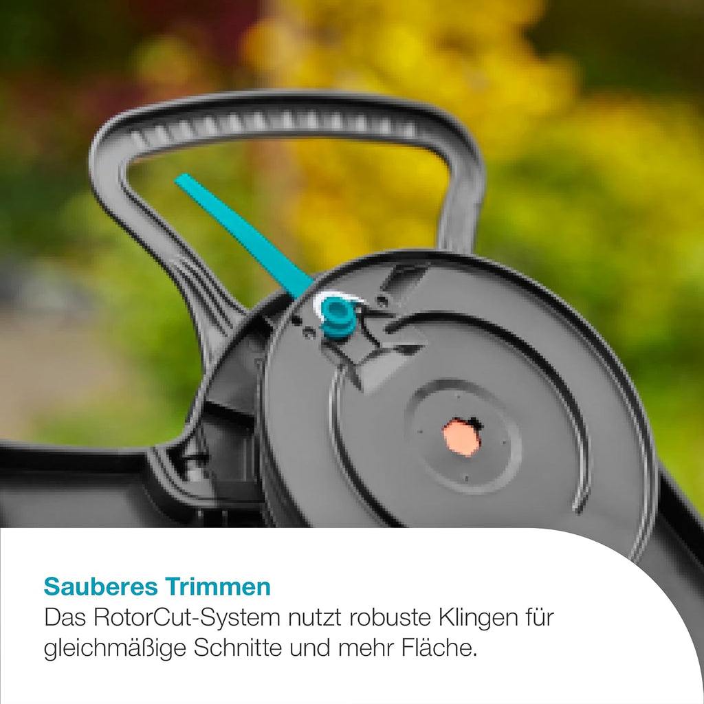 Gardena Akku-Rasentrimmer ComfortCut 23/18V P4A Ready-to-Use Set: Leistungsstark, Leichtgewicht, Teleskopgriff, Kantenschnitt, Kabellos (14701-20)