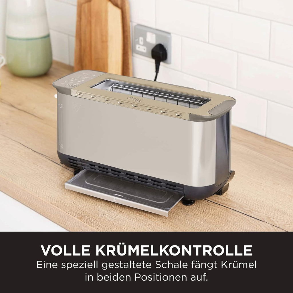 Ninja Foodi 3-in-1 Toaster, Elektrogrill mit Deckel, ST202EUSTGD
