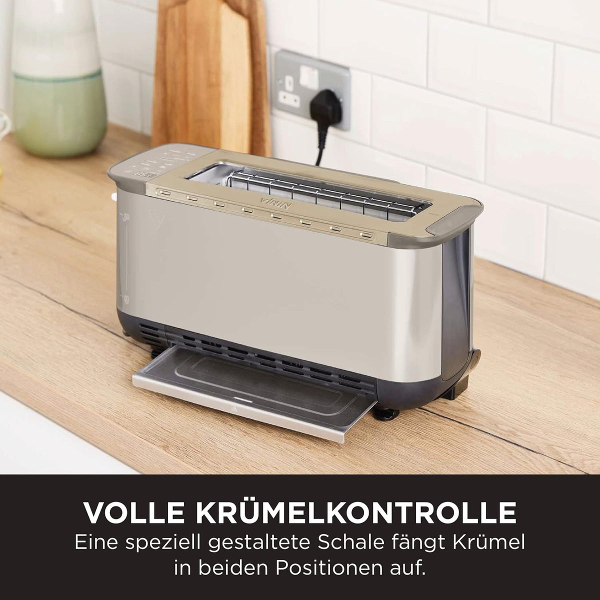 Ninja Foodi 3-in-1 Toaster, Elektrogrill mit Deckel, ST202EUSTGD