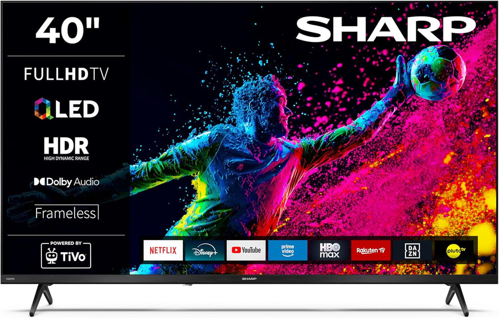 SHARP 40HE3745E QLED Fernseher 40 Zoll Smart TV Full HD Auflösung und HDR