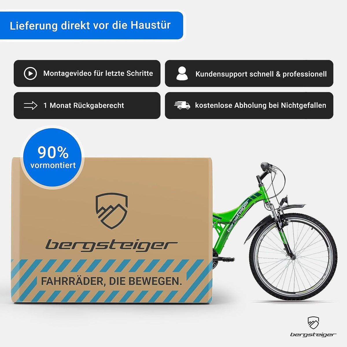 Bergsteiger Memphis 26 Zoll Mountainbike Herren Fully MTB 21 Gang