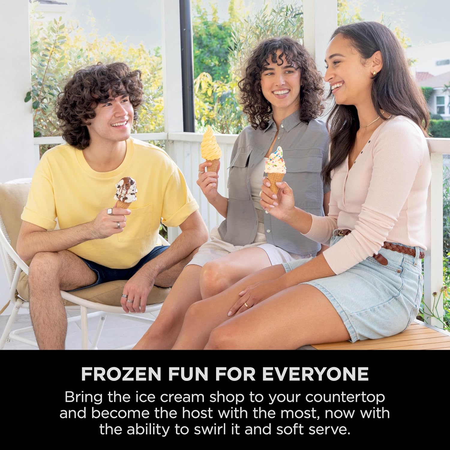 Ninja CREAMi Scoop and Swirl Soft Serve and Ice Cream Maker with 2x Tubs | 13 Functions, Makes Ice Cream, Soft Serve, Gelato, Sorbet, Milkshakes and More, Mix-In Option, Platinum Silver, NC701UK