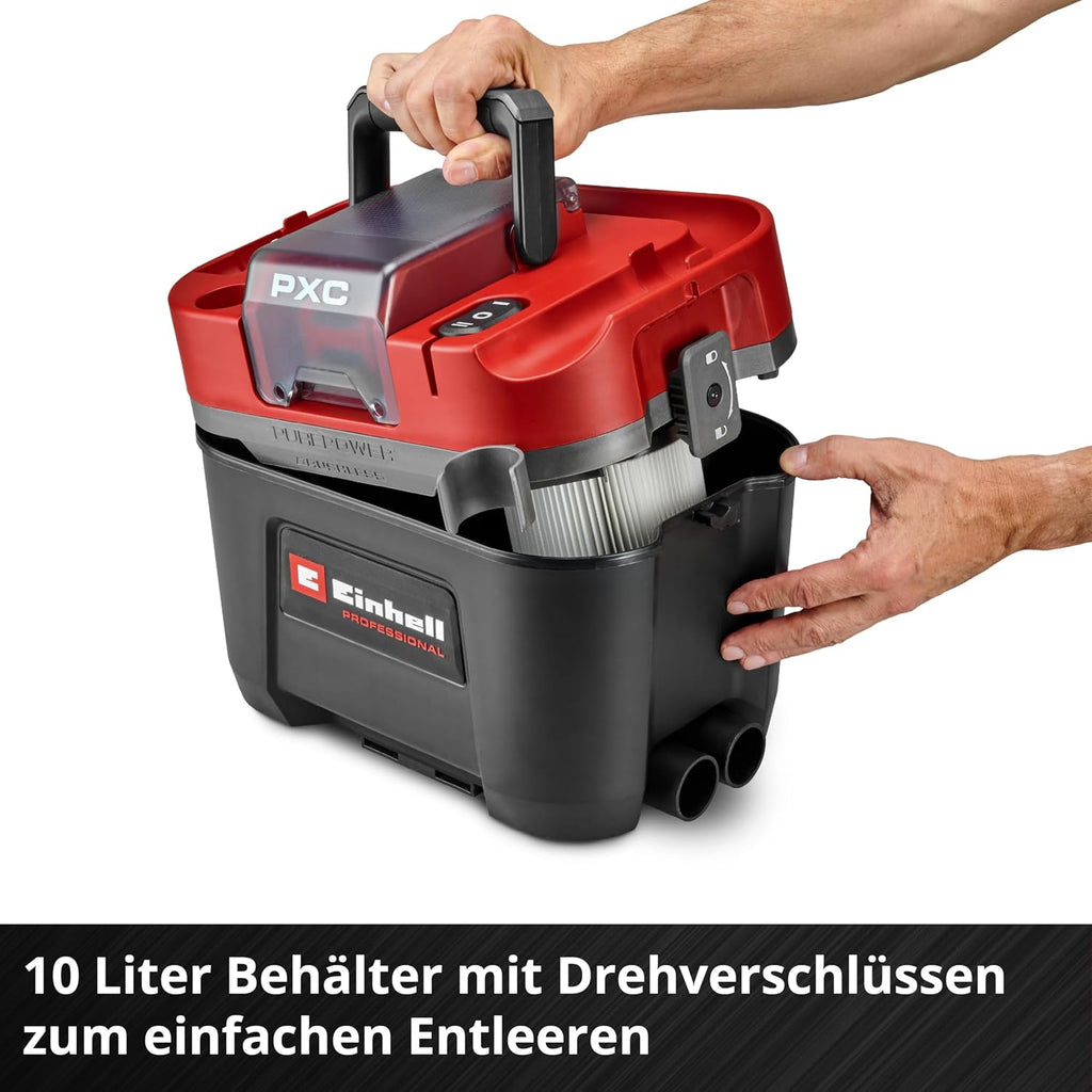 Einhell Professional Akku-Nass-Trockensauger TP-VC 18/10 Li BL L-Solo