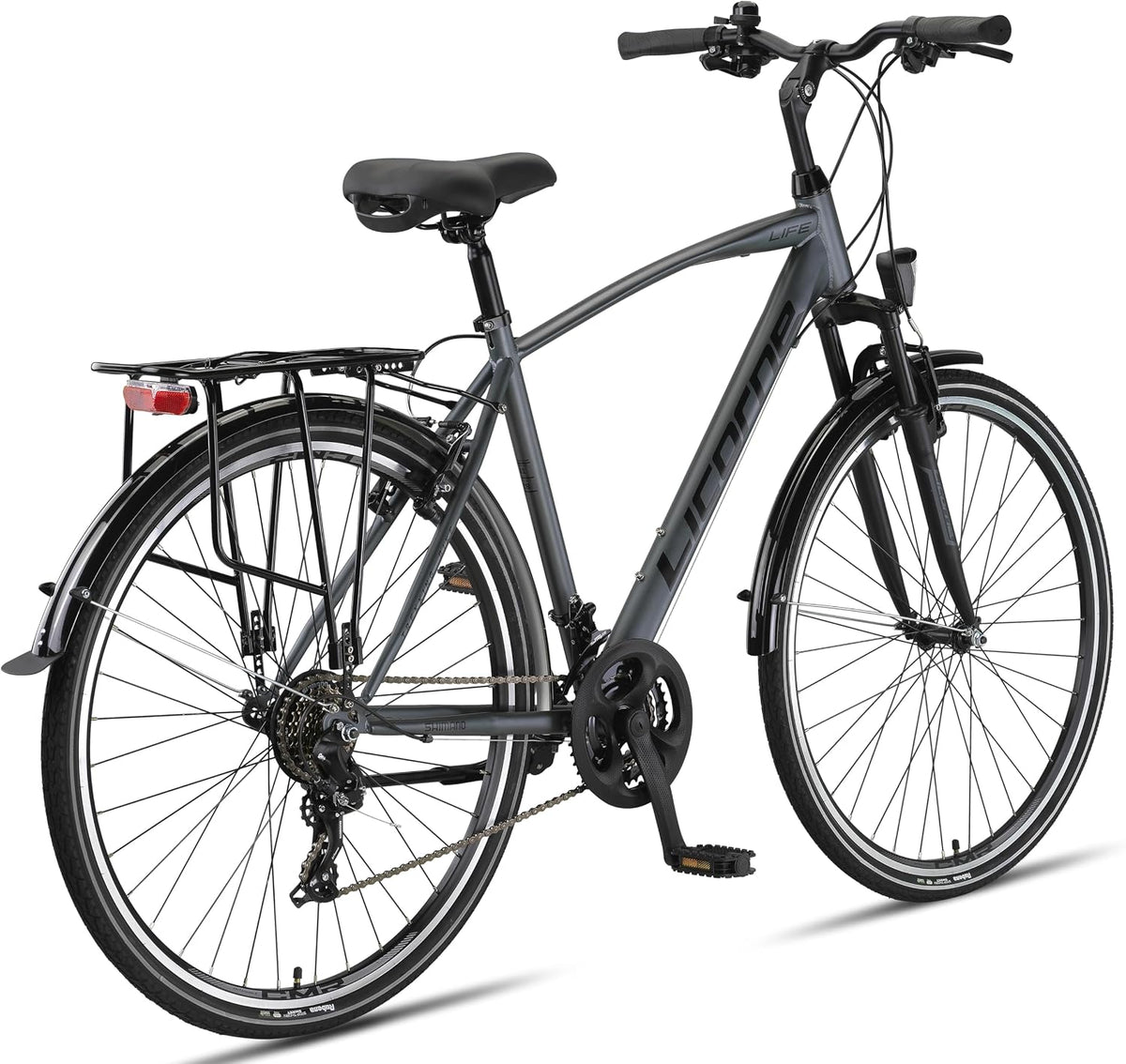 Licorne Bike Premium Trekking Bike in 28" Fahrrad für Herren Jungen Damen und 21 Gang Schaltung Citybike Life M-V-ATB