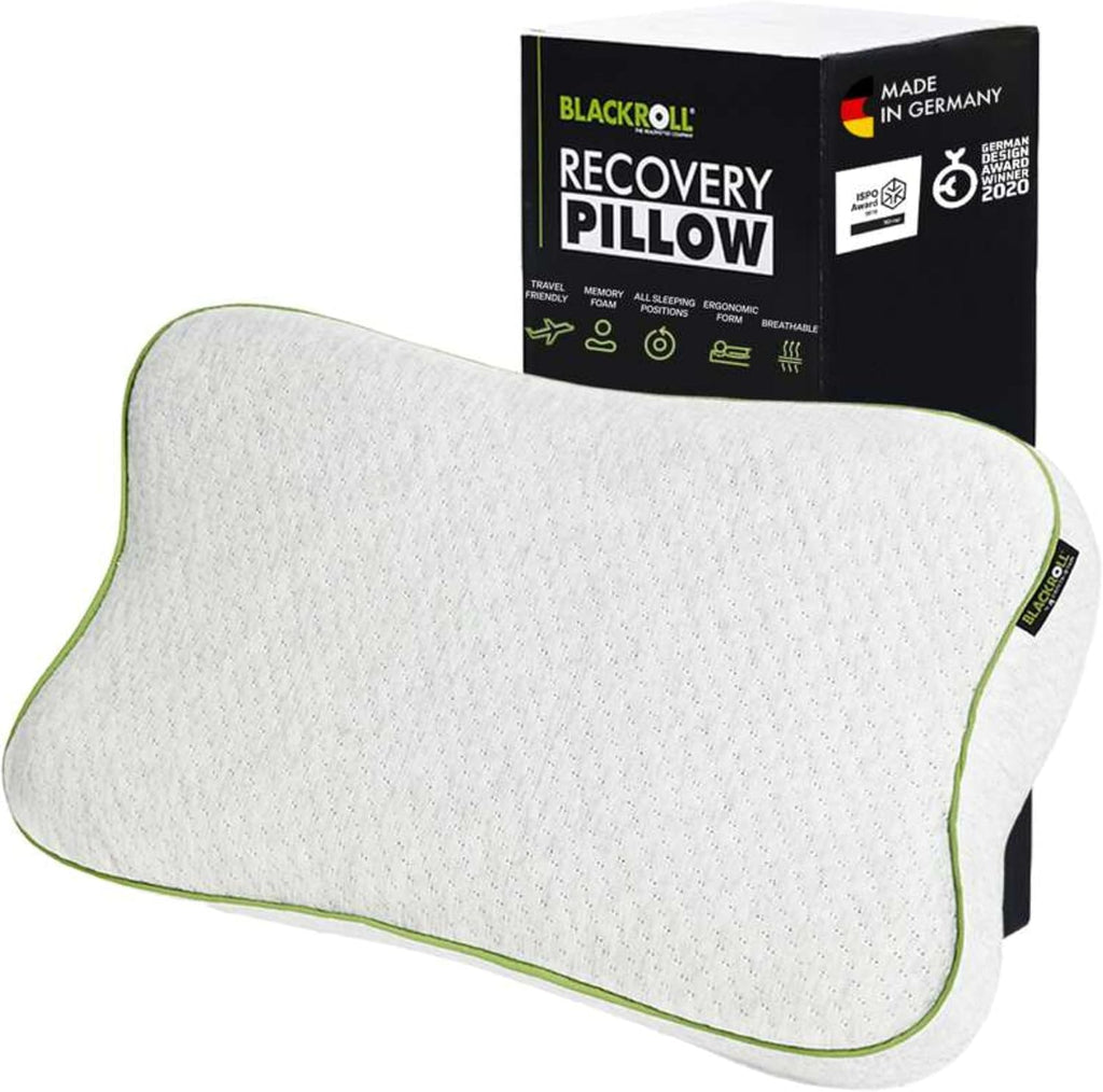 BLACKROLL® Recovery Pillow (50 x 30 cm), Kopfkissen für erholsamen Schlaf, ergonomisches Kissen mit Travel Bag für Reisen, Nackenkissen aus Viscose Memory Schaum, Made in Germany