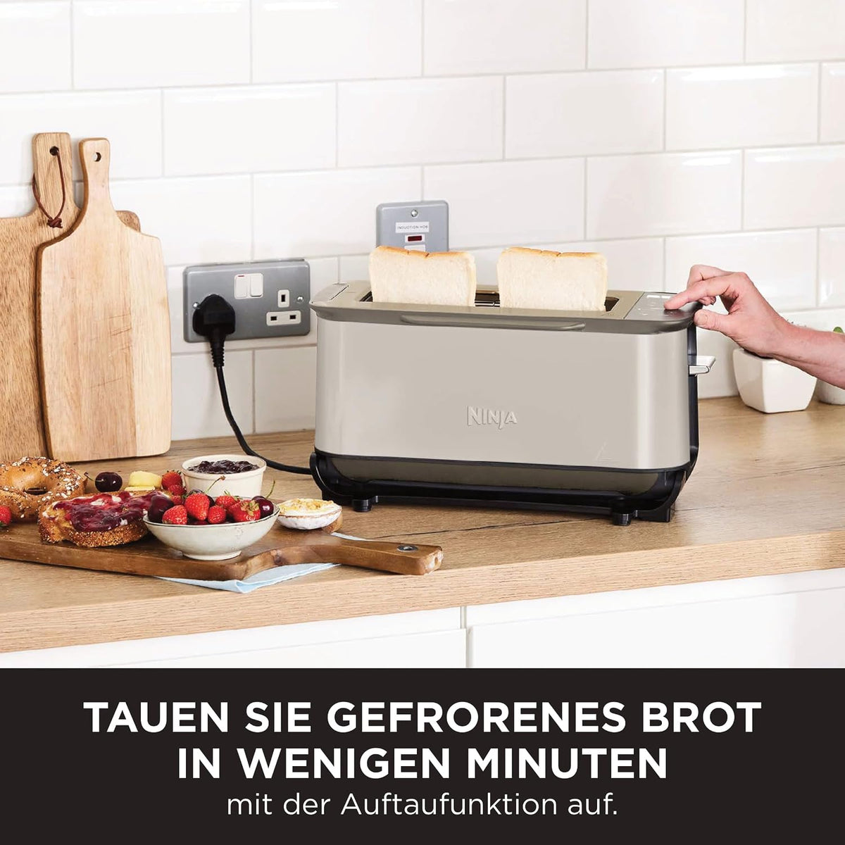 Ninja Foodi 3-in-1 Toaster, Elektrogrill mit Deckel, ST202EUSTGD