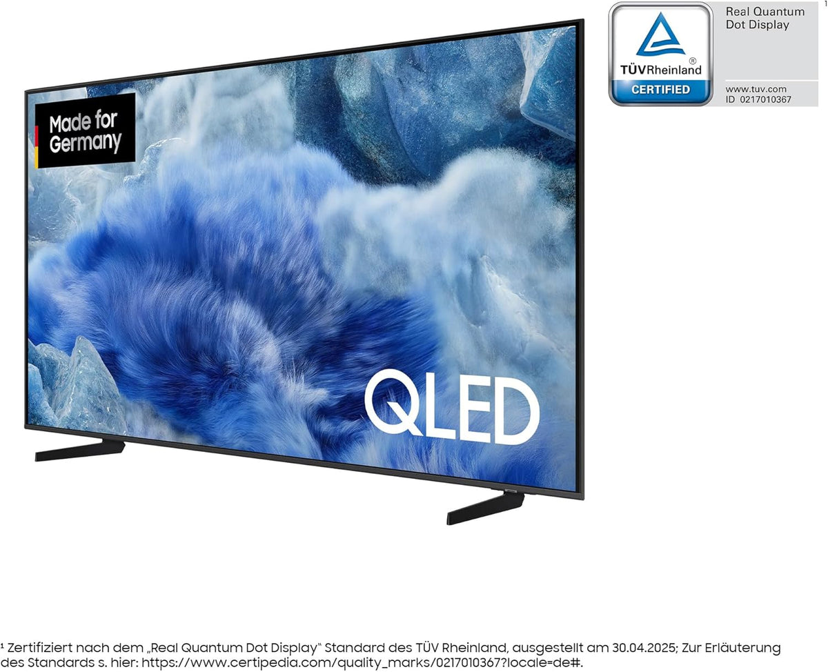 Samsung QLED Q8F 4K 85 Zoll (214 cm) UHD, Q4 AI Prozessor, Quantum Dot, AirSlim Design, Upscaling, Gaming Hub, Vision AI Smart TV