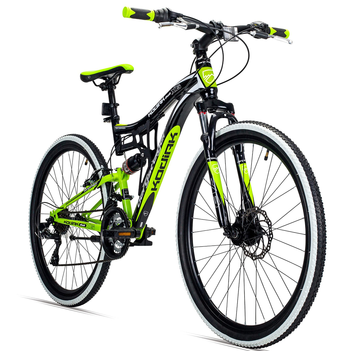 Bergsteiger Kodiak 24/26/29 Zoll Mountainbike Herren Fully MTB 21 Gang