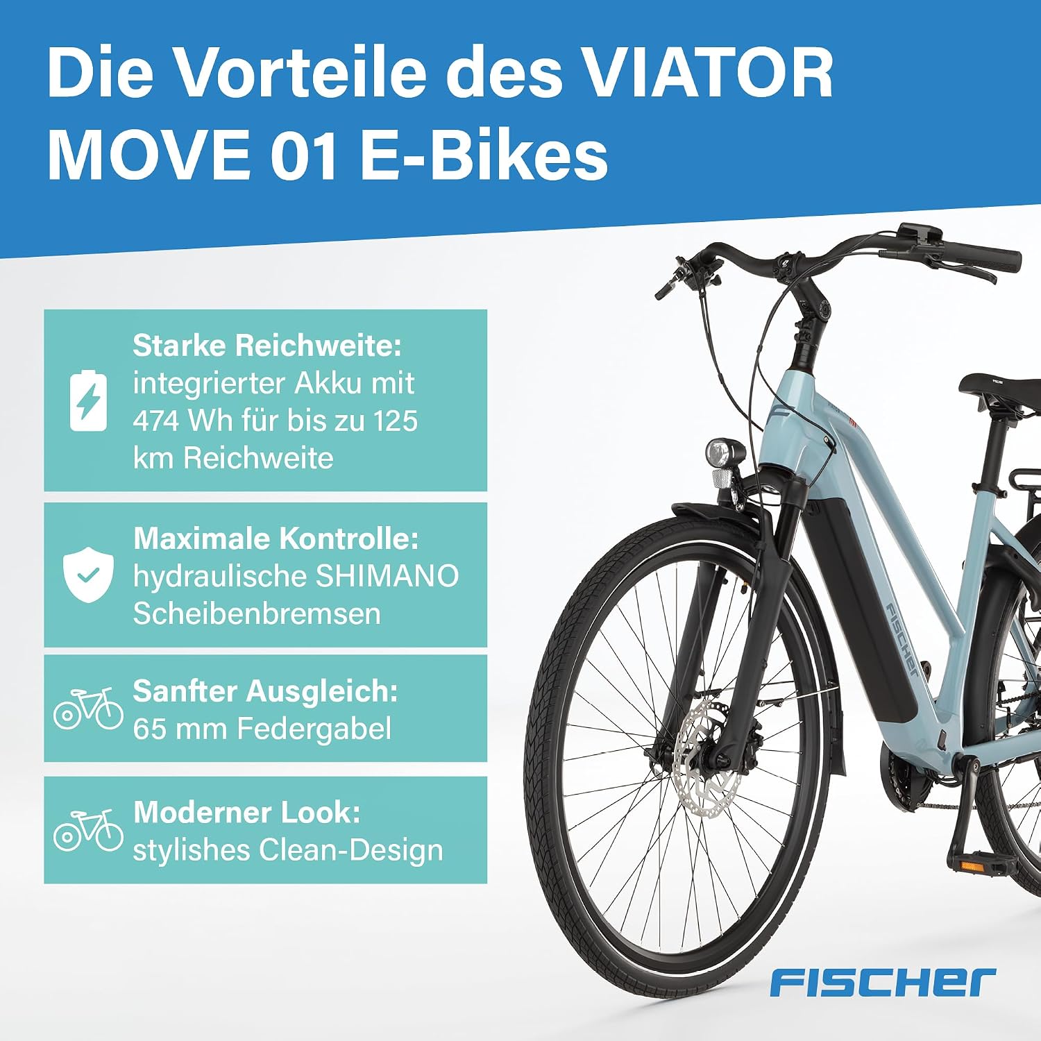 Fischr Viator Move 01 Electric Bike for Men and Women