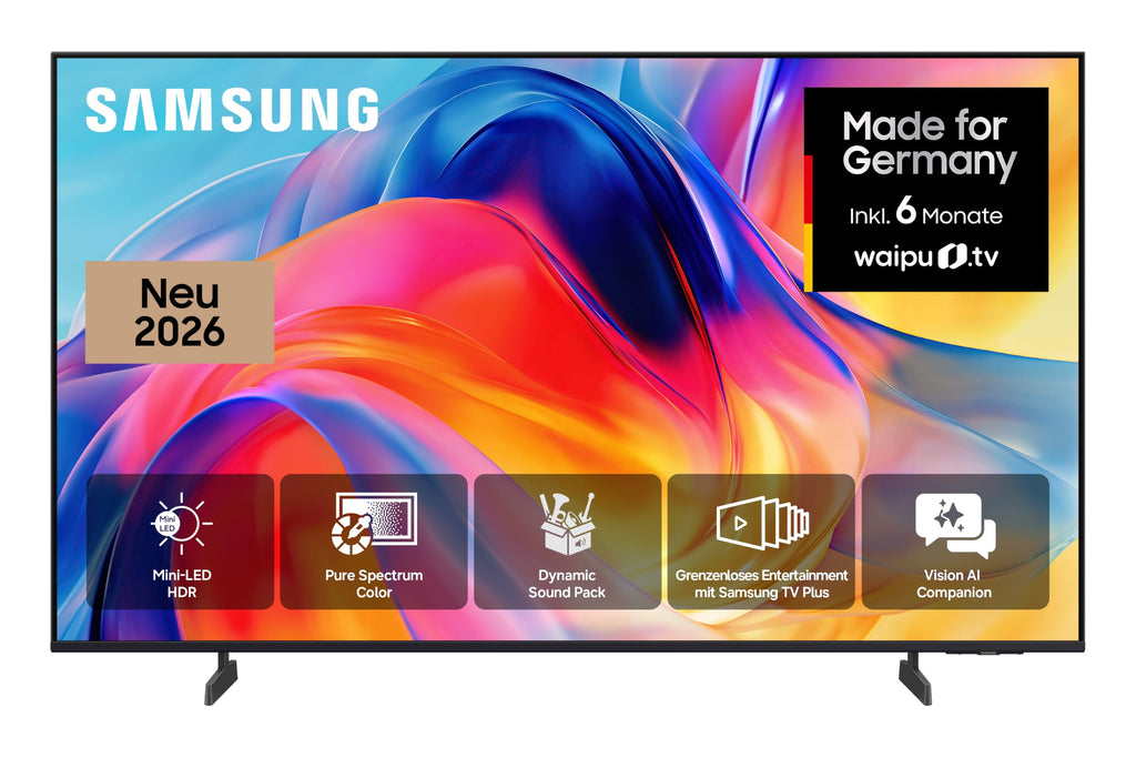 Samsung M70H Mini LED 4K 65 Zoll (163 cm) UHD, HDR, Motion Xcelerator 144Hz, AI Companion, 900 Sender, Smart TV, GU65M70HAU, 2026