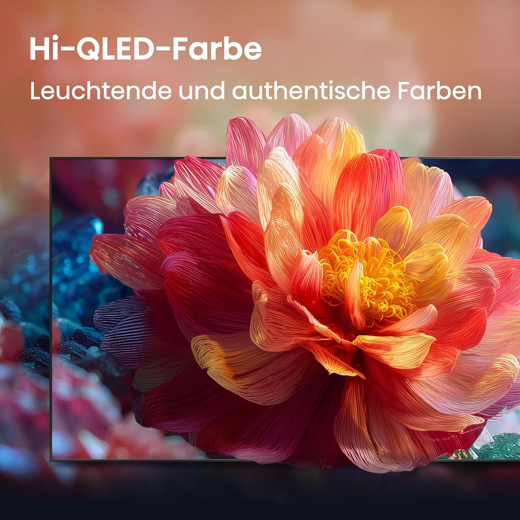 Hisense 43E7DS Fernseher 43 Zoll, 4K UHD QLED, Smart TV, Hi View AI Engine, 60Hz Game Mode Plus, Dolby Vision IQ, QLED Colour, Filmmaker, Smooth Motion, Airplay, Sprachsteuerung, 2026