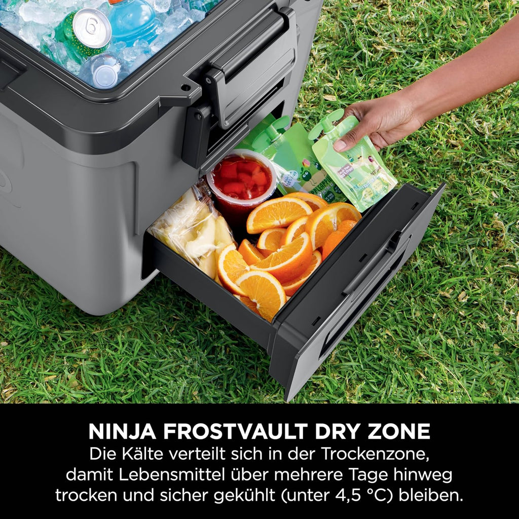 Ninja FrostVault Kühlbox mit Rollen und Isolierung, Schiefergrau, FB230EUGY