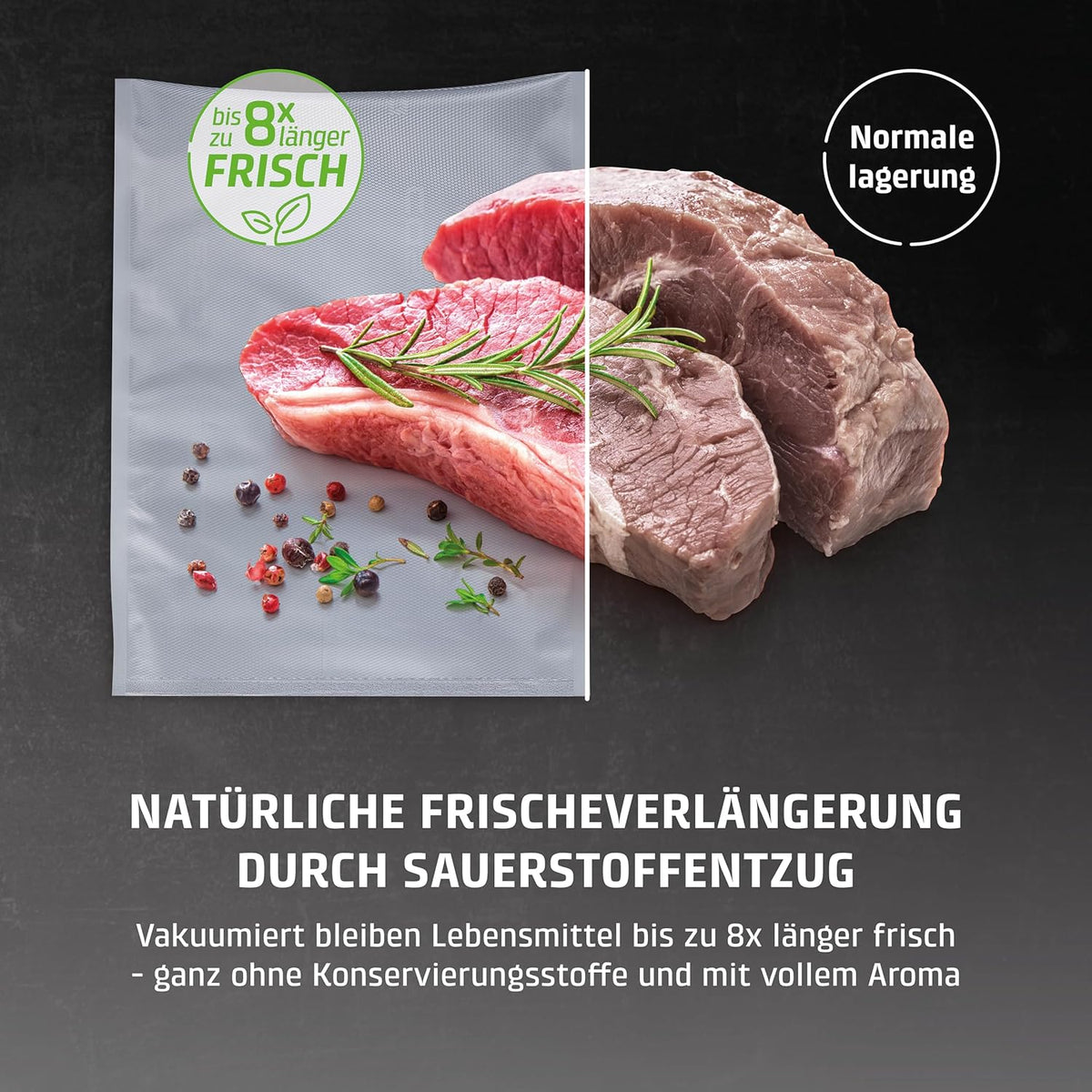 CASO Advanced Vacuum Sealer - Film Sealing Device - Extend the Shelf Life of Your Food - Ideal For Portioning and Storing Food