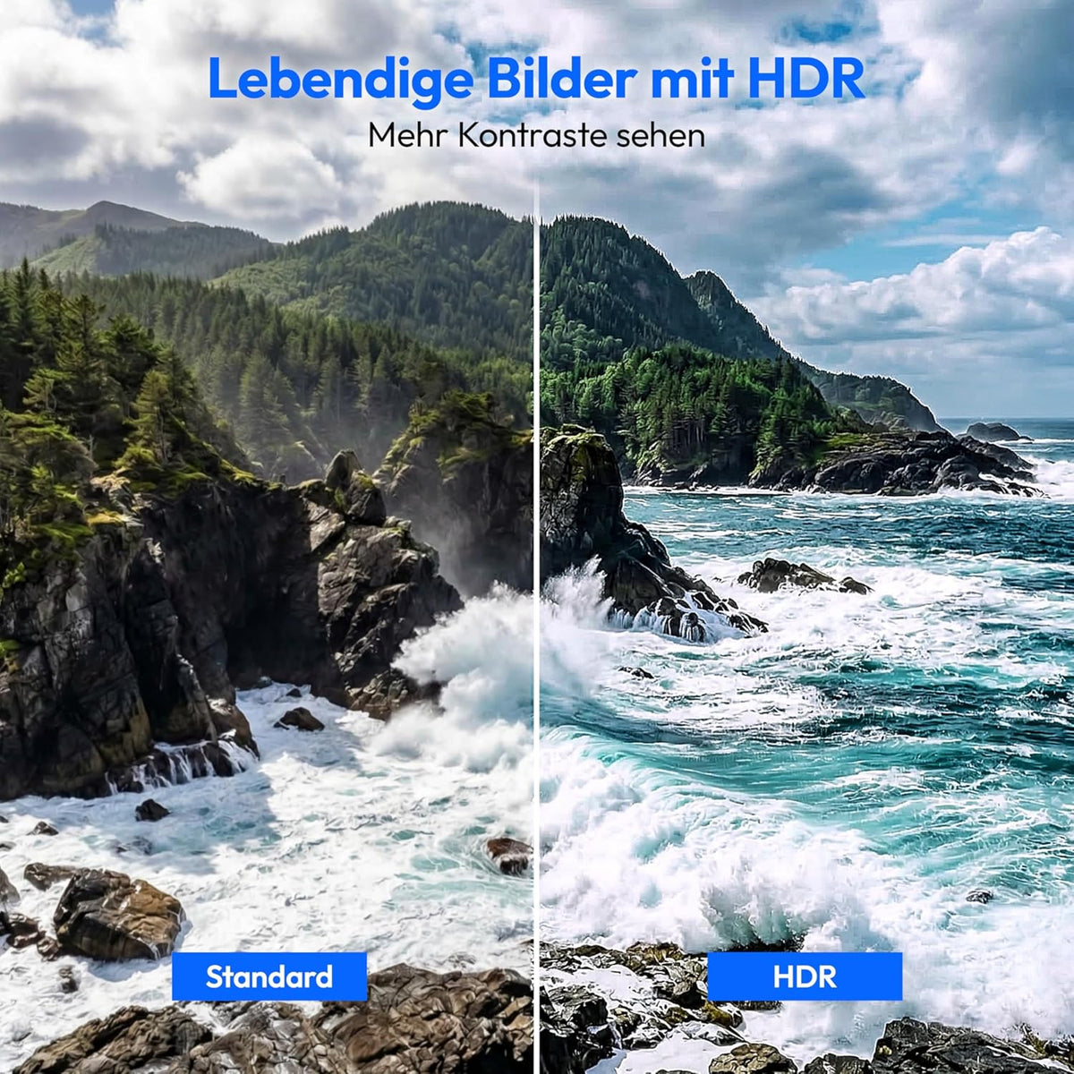 MEDION 100,3 cm (40 Zoll) Full HD Fernseher (Smart-TV, HDR, VIDAA Store, Netflix, Prime Video, Disney+, DAZN, Paramount+, HbbTV, PVR, Bluetooth, MD 840101)