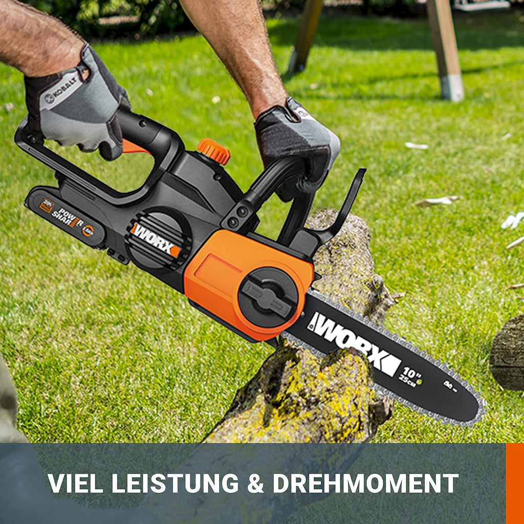 WORX WG322E.1 Akku Kettensäge 20V, inkl. 2Ah Akku & Schnellladegerät