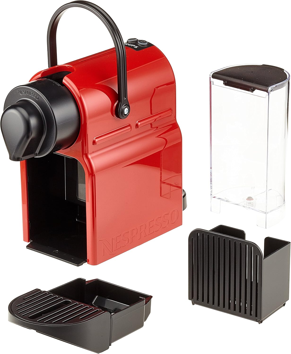 Krups XN100510 Nespresso Inissia Kaffeekapselmaschine, Ruby red