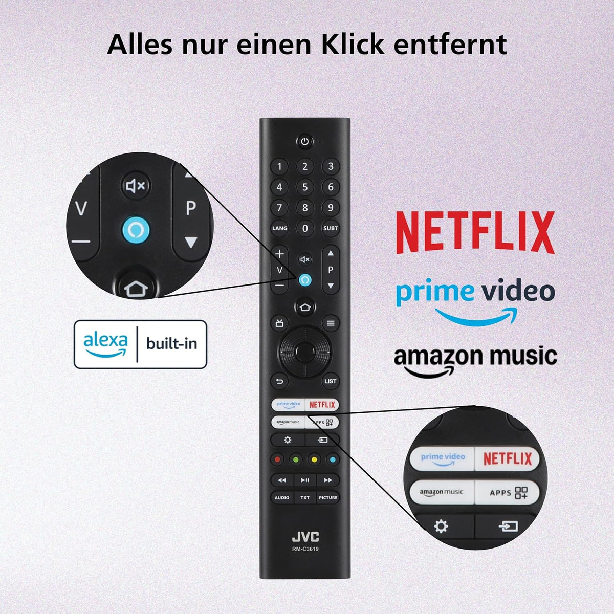 JVC LT-24VRH3555 Fernseher 24 Zoll Fire TV mit HD-Ready Auflösung Smart TV