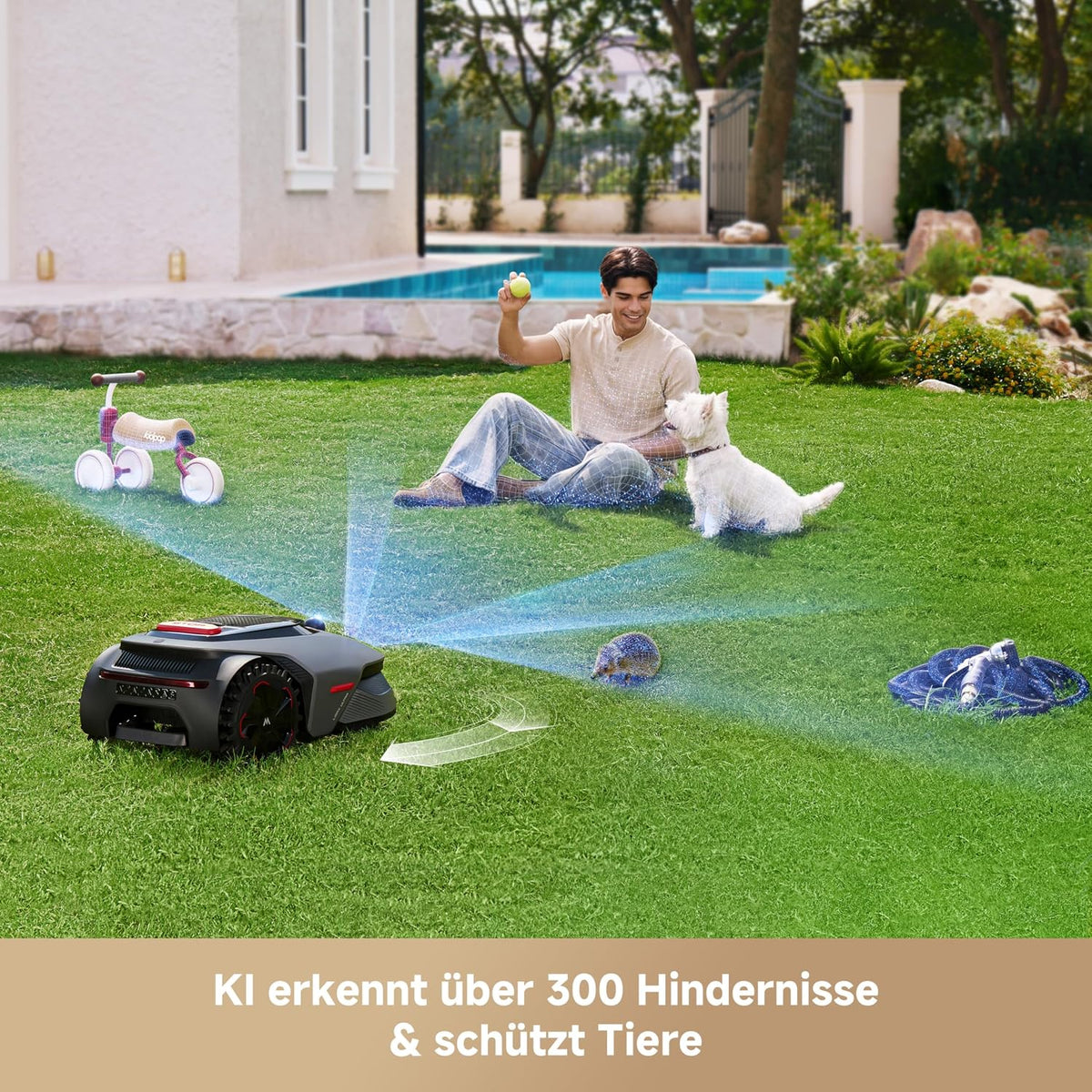 MOVA LiDAX Ultra 800 Mähroboter ohne Begrenzungskabel, 3D-LiDAR & KI Vision