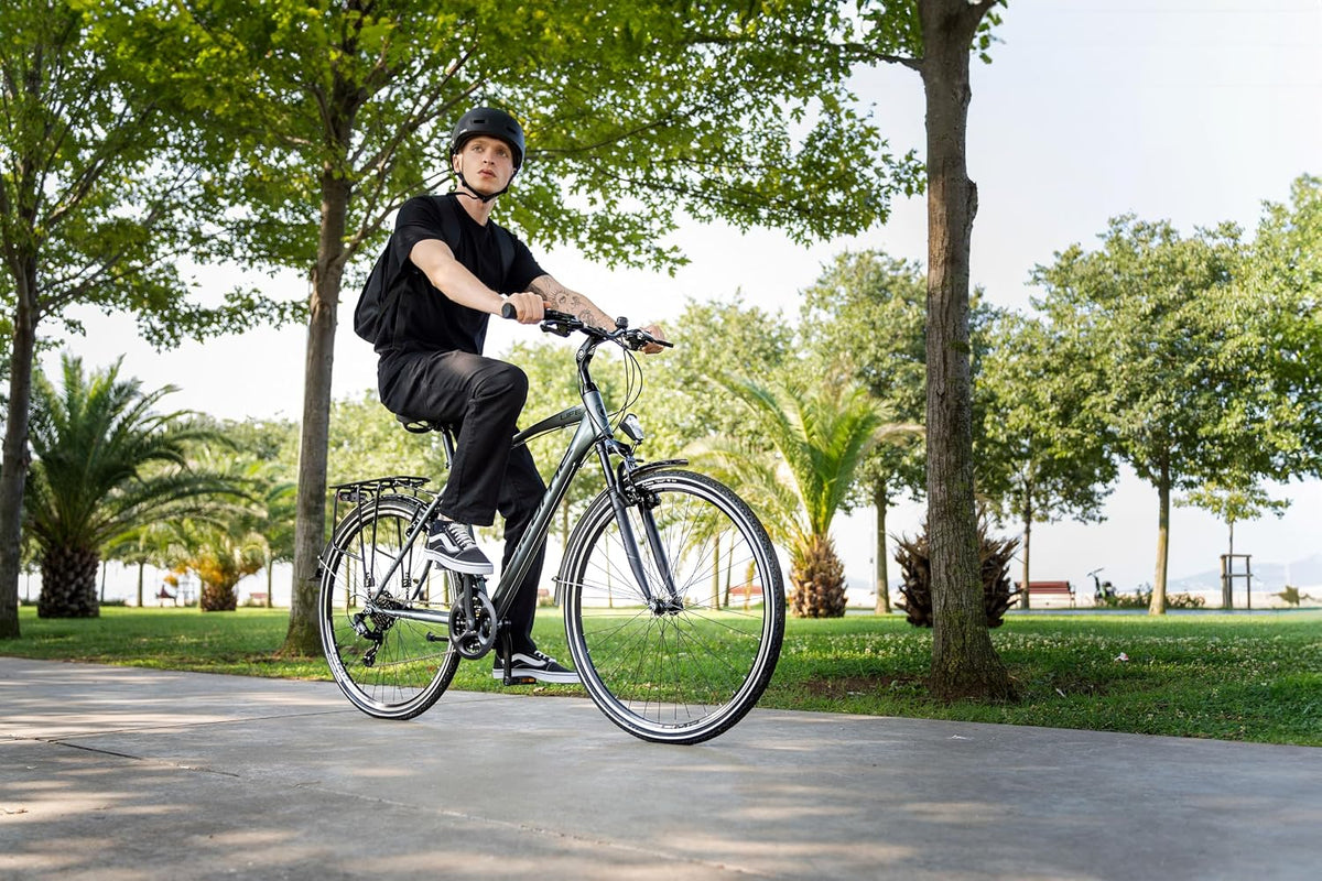 Licorne Bike Premium Trekking Bike in 28" Fahrrad für Herren Jungen Damen und 21 Gang Schaltung Citybike Life M-V-ATB