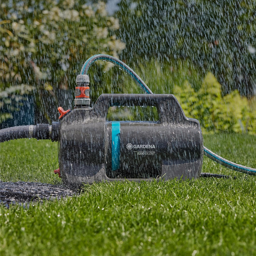 Gardena Gartenpumpe 5200 Silent Set Pumpen: 26% mehr Wasserdurchfluss bei gleichem Energieverbrauch im Vergleich zum Vorgänger-Modell*, Leise im Betrieb (09085-20)