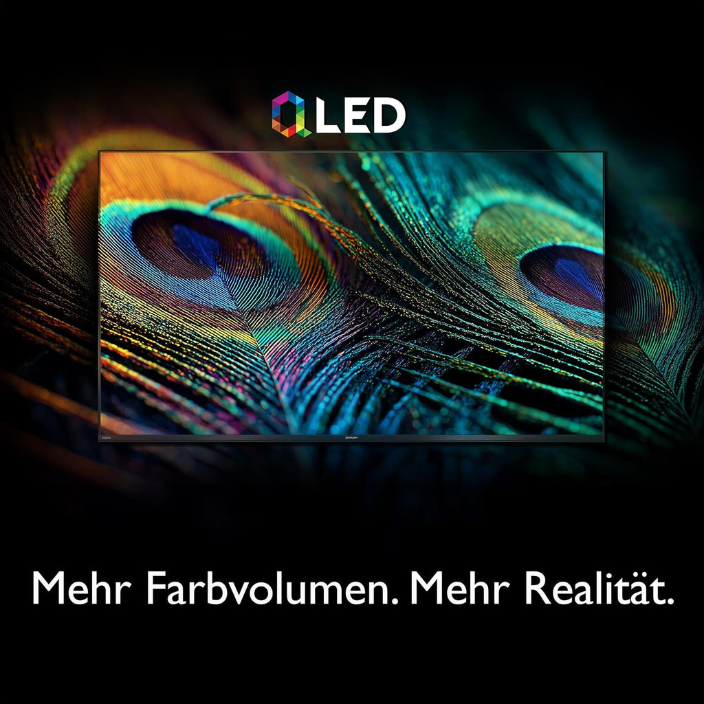 SHARP 43HR7765E QLED Fernseher 43 Zoll Google TV 4K UHD Smart TV 144Hz HDR