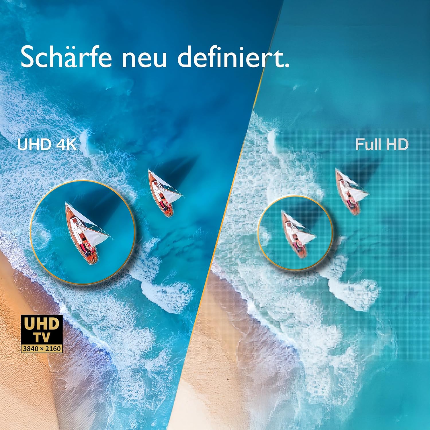 SHARP 43HR7765E QLED Fernseher 43 Zoll Google TV 4K UHD Smart TV 144Hz HDR
