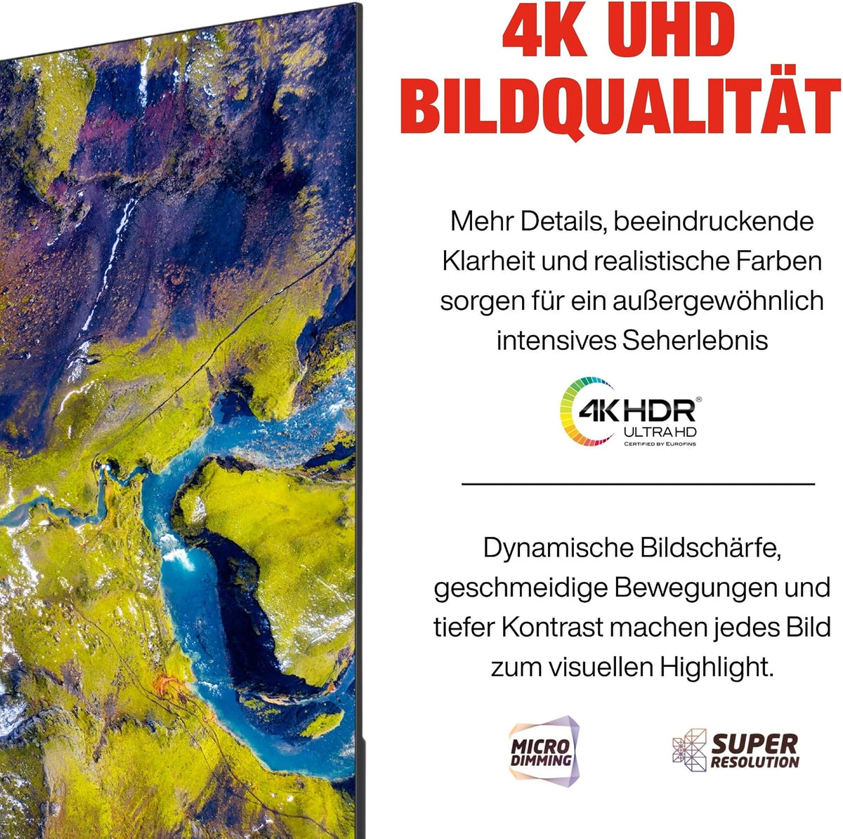 TELEFUNKEN D43U790B2CW Fernseher 43 Zoll VIDAA Smart TV 4K UHD Auflösung