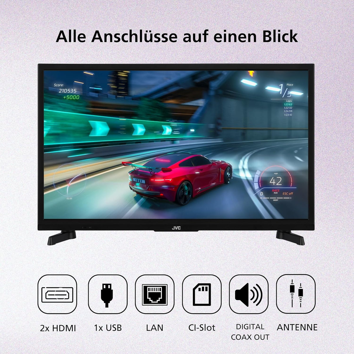 JVC LT-24VRH3555 Fernseher 24 Zoll Fire TV mit HD-Ready Auflösung Smart TV