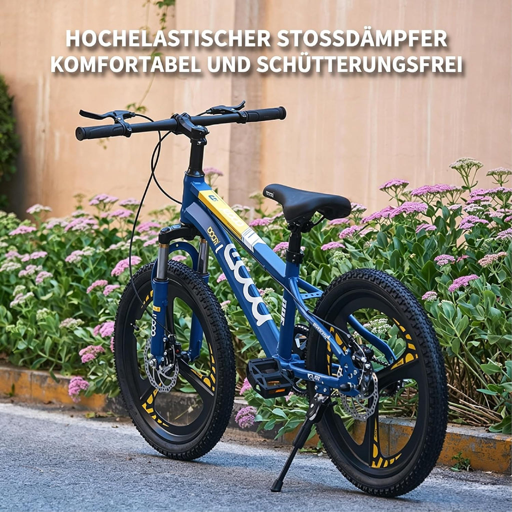 18/20/22/24 Zoll Kinder Mountainbike, Premium Kinderfahrrad für Jungen und Mädchen, Junior MTB mit Vorderer Aufhängung & Scheibenbremsen,Verstellbarer Sitz & Lenker,5–14 Jahren