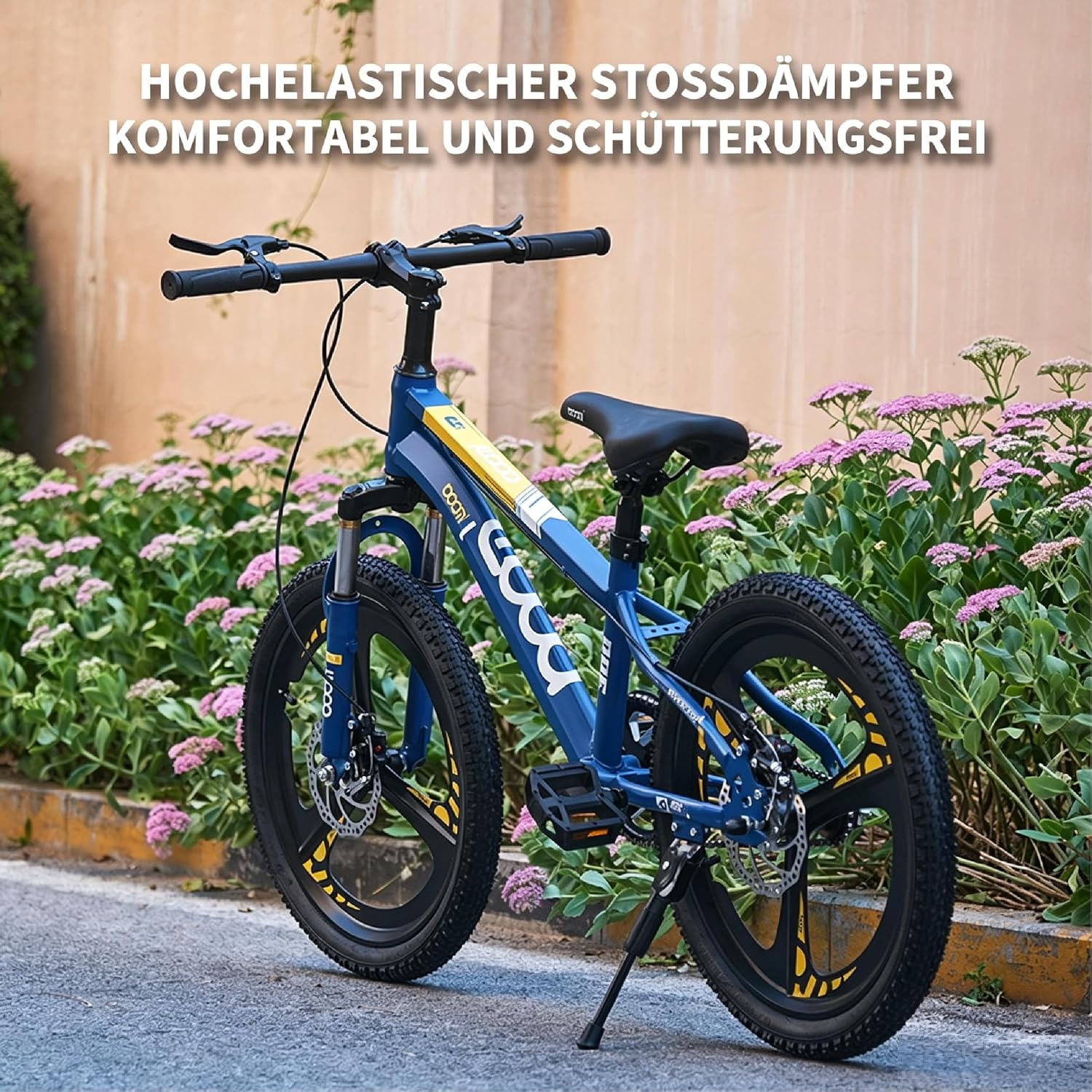 18/20/22/24 Zoll Kinder Mountainbike, Premium Kinderfahrrad für Jungen und Mädchen, Junior MTB mit Vorderer Aufhängung & Scheibenbremsen,Verstellbarer Sitz & Lenker,5–14 Jahren