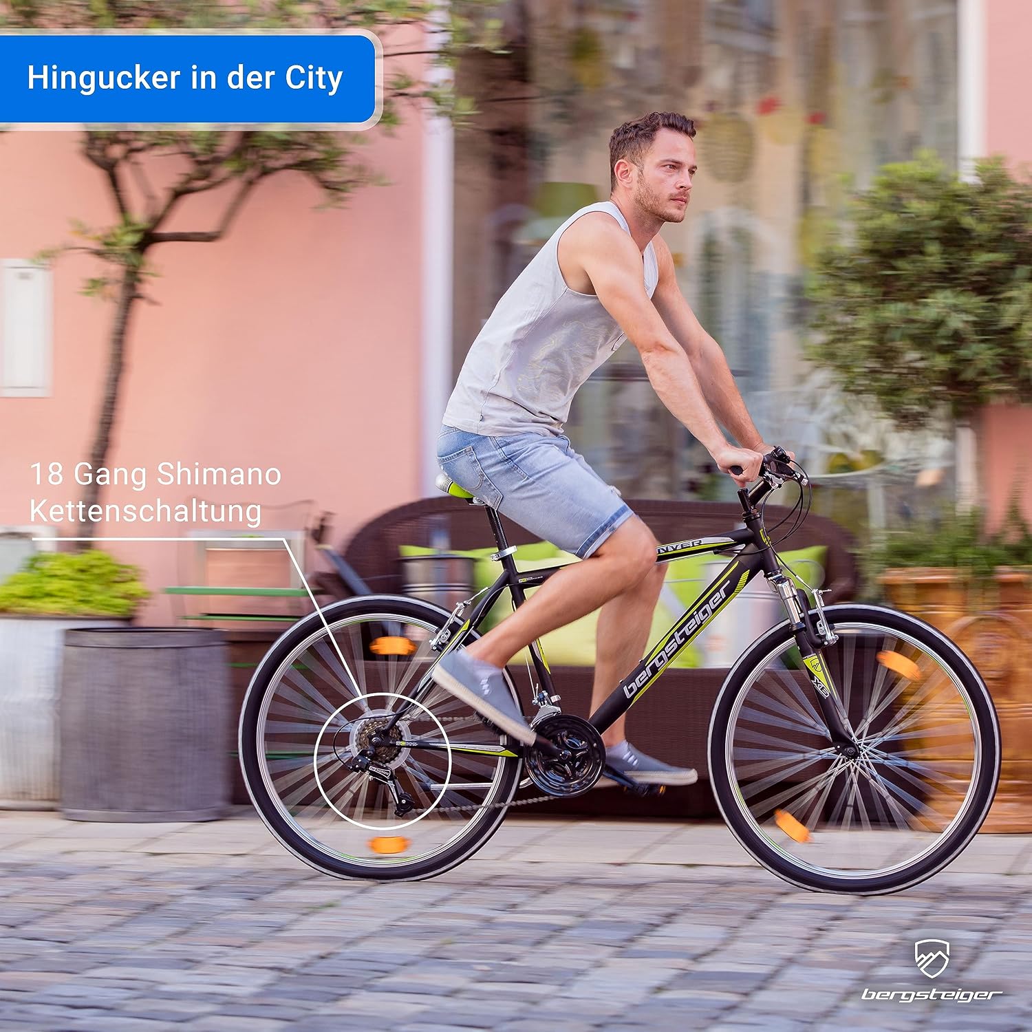 Bergsteiger Denver 26 Zoll Mountainbike Hardtail MTB 18 Gang